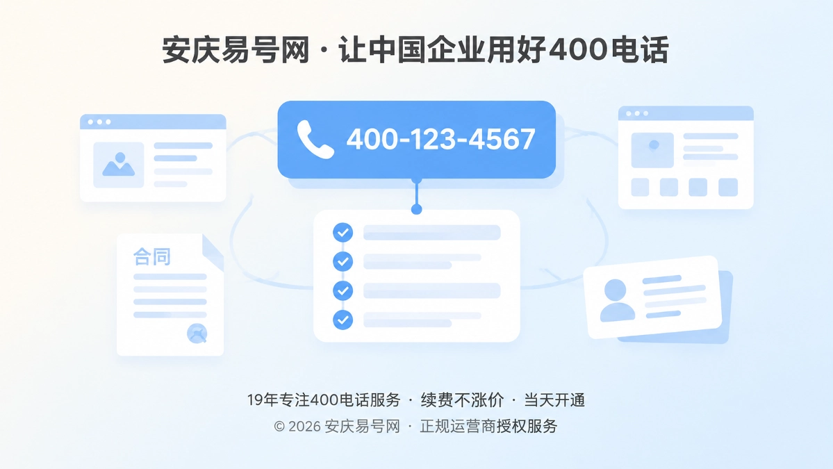 2026年安庆易号网：400电话进入变更可追溯服务阶段